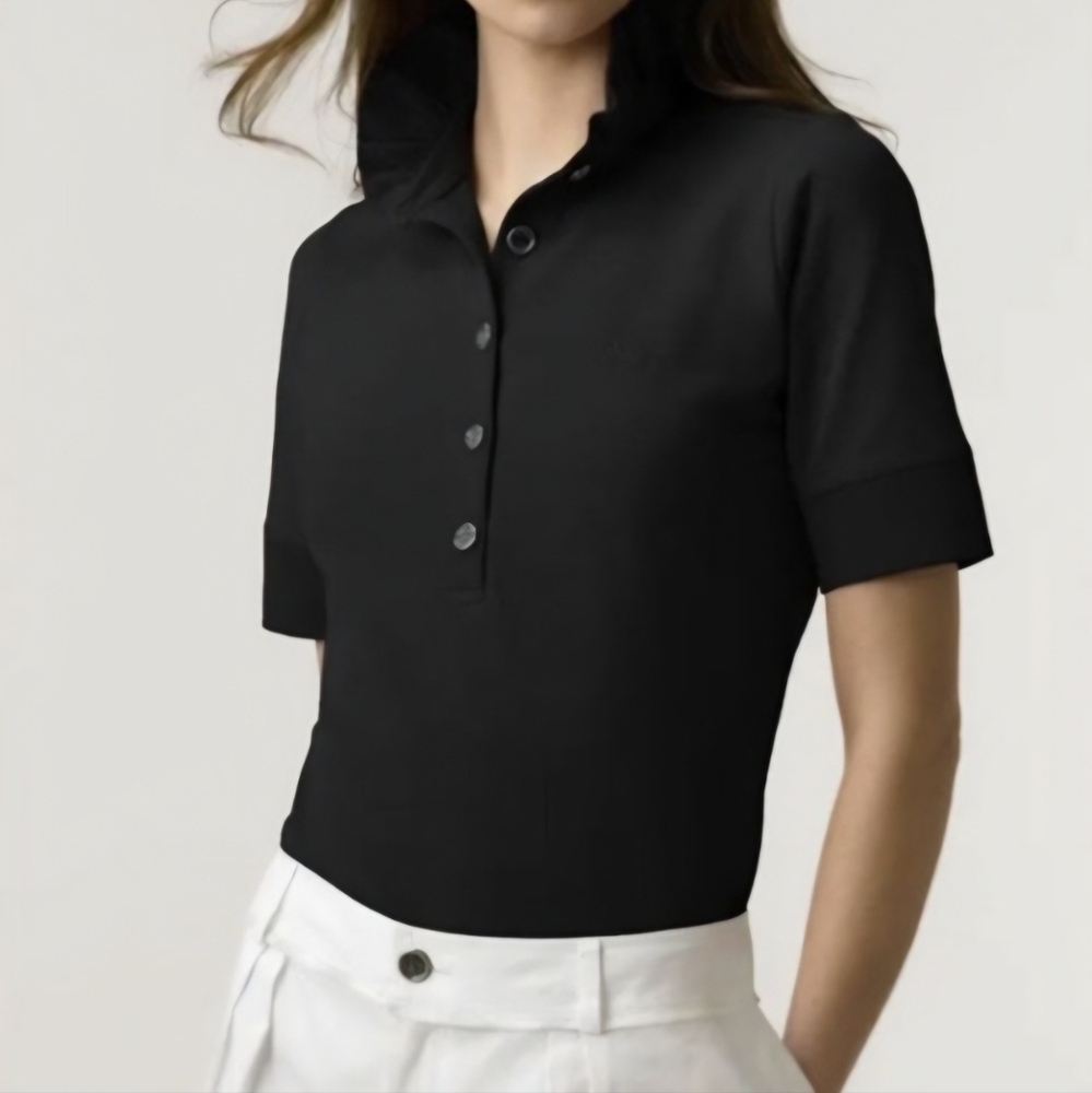 Burberry Ruffle Collar Polo